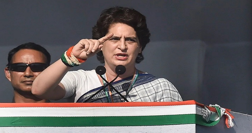 संविदा नीति को प्रियंका ने बताया ''काला कानून'', बोलीं- लाठी से नहीं दबा सकते युवा ललकार संविदा नीति को प्रियंका ने बताया ''काला कानून'', बोलीं- लाठी से नहीं दबा सकते युवा ललकार